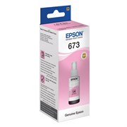 Чернила EPSON 673 (T6736) для СНПЧ Epson L800/L805/L810/L850/L1800, светло-пурпурные, ОРИГИНАЛЬНЫЕ, C13T67364A/698 101010361046