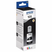 Чернила EPSON 105 (C13T00Q140) для СНПЧ L7160/L7180, черные пигментные, ОРИГИНАЛЬНЫЕ 101010363590