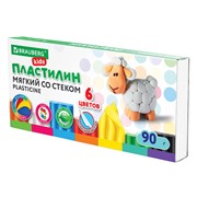 Пластилин мягкий восковой BRAUBERG KIDS, 6 цветов, 90 г, со стеком, 106493 101010106493