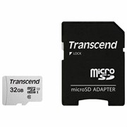 Карта памяти microSDHC 32 GB TRANSCEND UHS-I U3, 95 Мб/сек (class 10), адаптер, TS32GUSD300S-A 101010513204