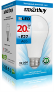 Светодиодная лампа Smartbuy SBL-A65-20-60K-E27 холодный дневной свет