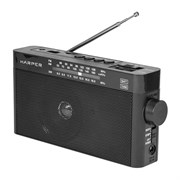Радиоприемник Harper HDRS-377 black (AM,FM,SW-диапазон, слоты USB, SD-card)
