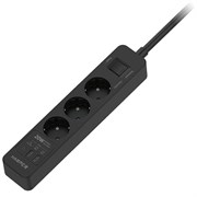 Сетевой фильтр Harper UCH-350 black PD3.0 (3 розетки, 2 USB-порта, 1 порт Type-C, 1,5 метра, шторки,