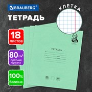 Тетрадь BRAUBERG ВЕЛИКИЕ ИМЕНА, 18 л., клетка, плотная бумага 80 г/м2, обложка тонированный офсет, 106978 101010106978