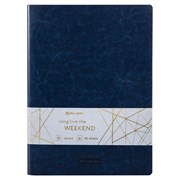 Тетрадь 60 л. в клетку обложка гладкий кожзам, сшивка, B5 (179х250мм), ТЕМНО-СИНИЙ, BRAUBERG VIVA, 403897 101010403897