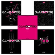 Тетрадь А5, 80 л., HATBER скоба, клетка, обложка картон, "Game over" (5 видов), 80Т5В1 101010404499