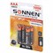 Батарейки аккумуляторные Ni-Mh мизинчиковые КОМПЛЕКТ 6 шт., AAA (HR03) 1000 mAh, SONNEN, 455611 - фото 10123589