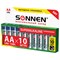 Батарейки КОМПЛЕКТ 10 шт., SONNEN Super Alkaline, АА (LR6,15А), алкалиновые, пальчиковые, в коробке, 454231 - фото 10123730