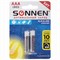 Батарейки КОМПЛЕКТ 2 шт., SONNEN Alkaline, AAA (LR03, 24А), алкалиновые, мизинчиковые, блистер, 451087 - фото 10123865