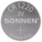 Батарейка литиевая CR1220 1 шт. "таблетка, дисковая, кнопочная", SONNEN Lithium, в блистере, 455597 - фото 10124001