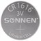 Батарейка литиевая CR1616 1 шт. "таблетка, дисковая, кнопочная", SONNEN Lithium, в блистере, 455598 - фото 10124019
