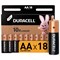 Батарейки КОМПЛЕКТ 18 шт., DURACELL Basic, AA (LR06, 15А), алкалиновые, пальчиковые, блистер - фото 10124030