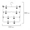 Вешалка-плечики качели, 4 секции, металлическая, с клипсами для юбок и брюк, BRABIX, 607472 101010607472 - фото 10721658
