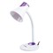 Настольная лампа-светильник SONNEN OU-607, на подставке, цоколь Е27, белый/фиолетовый, 236682 - фото 11388010