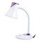 Настольная лампа-светильник SONNEN OU-607, на подставке, цоколь Е27, белый/фиолетовый, 236682 - фото 11388011
