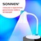 Настольная лампа-светильник SONNEN OU-607, на подставке, цоколь Е27, белый/синий, 236681 - фото 11388380