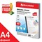 Обложки пластиковые для переплета А4, КОМПЛЕКТ 100 шт., 150 мкм, "Кристалл" прозрачные, BRAUBERG, 532159 101010532159 - фото 11472741