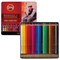 Карандаши цветные акварельные художественные KOH-I-NOOR "Mondeluz", 24 цвета, 3,8 мм, заточенные, металлическая коробка, 3724024001PL - фото 11529763