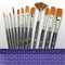 Кисти художественные набор 12 шт., в черной скрутке, синтетика, BRAUBERG ART CLASSIC, № 1-14 + веерная, 200968 - фото 11550656