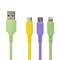 Кабель для зарядки 3 в 1 USB 2.0-Micro USB/Type-C/Lightning, 1 м, SONNEN, медь, 513562 - фото 11580297