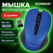 Мышь беспроводная с бесшумным кликом SONNEN V18, USB, 800/1200/1600 dpi, 4 кнопки, синяя, 513515 - фото 11580895