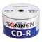 Диски CD-R SONNEN 700 Mb 52x Bulk (термоусадка без шпиля), КОМПЛЕКТ 50 шт., 512571 - фото 11581735
