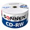 Диски CD-RW SONNEN 700 Mb 4-12x Bulk (термоусадка без шпиля), КОМПЛЕКТ 50 шт., 512578 - фото 11581786
