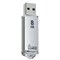 Флеш-диск 8 GB, SMARTBUY V-Cut, USB 2.0, металлический корпус, серебристый, SB8GBVC-S - фото 11582152