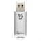 Флеш-диск 16 GB, SMARTBUY V-Cut, USB 2.0, металлический корпус, серебристый, SB16GBVC-S - фото 11582384