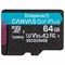 Карта памяти microSDXC 64GB KINGSTON Canvas Go Plus UHS-I U3, 170 Мб/с (class 10), SDCG3/64GB 101010513645 - фото 11582536