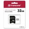 Карта памяти microSDHC 32 GB TRANSCEND UHS-I U3, 95 Мб/сек (class 10), адаптер, TS32GUSD300S-A 101010513204 - фото 11582544