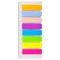 Закладки клейкие неоновые STAFF, 45х12 мм, 200 штук (8 цветов х 25 листов), на пластиковой линейке 12 см, 129356 - фото 9977252